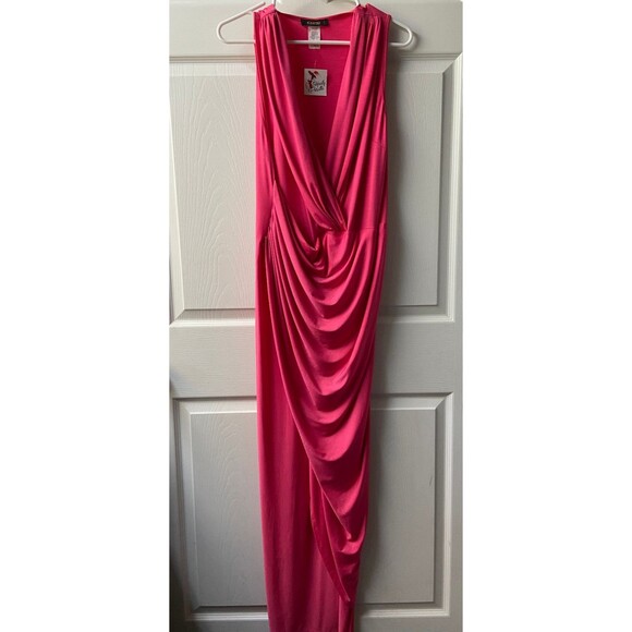 Perfectly Priscilla Dresses & Skirts - NWT Perfectly Priscilla Maxi Dress Womens 1X plus Hot Pink Sized Faux Wrap